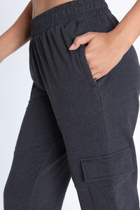 Zivame Knit Cotton Loungewear Bottom - Black Beauty — thumbnail 6